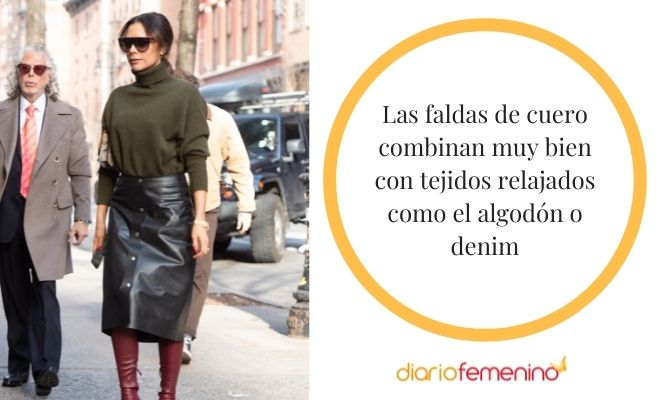 Cómo debes combinar una falda de cuero