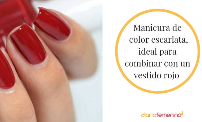 Cómo pintarse las uñas para combinarlas con un vestido rojo