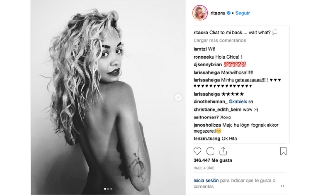 El tatuaje más especial de Rita Ora