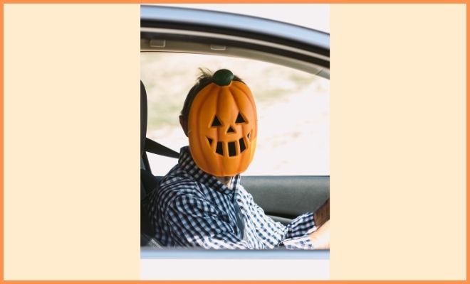 Disfraz cutre de careta para Halloween