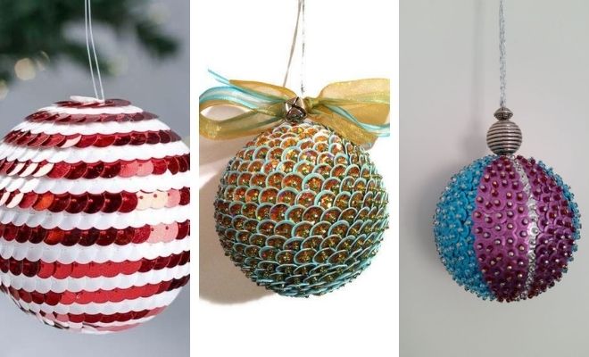 Cómo decorar las bolas de Navidad de poliespan?  Decorar bolas de navidad,  Bolas de navidad, Decoración de unas