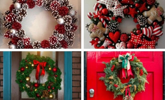 Cenagal paleta mareado Puertas decoradas de Navidad: adornos DIY originales y bellos para 2022