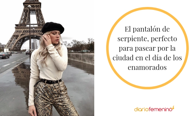 El pantalón de serpiente es muy especial para San Valentín