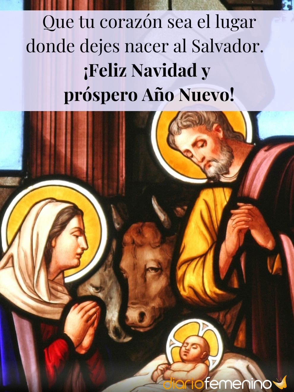 Tarjeta de Navidad y Año Nuevo cristiana muy linda