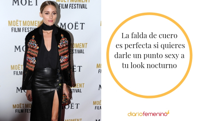 Escoge la falda de cuero para un look nocturno
