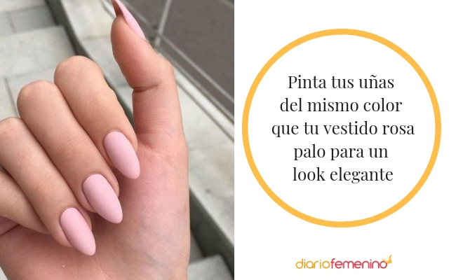 Cómo combinar las uñas con un vestido rosa palo: llamativa y arriesgada