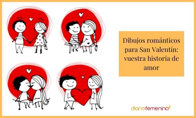 Dibujos románticos y corazones para regalar en San Valentín