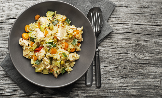 Receta de wok con pollo y verduras