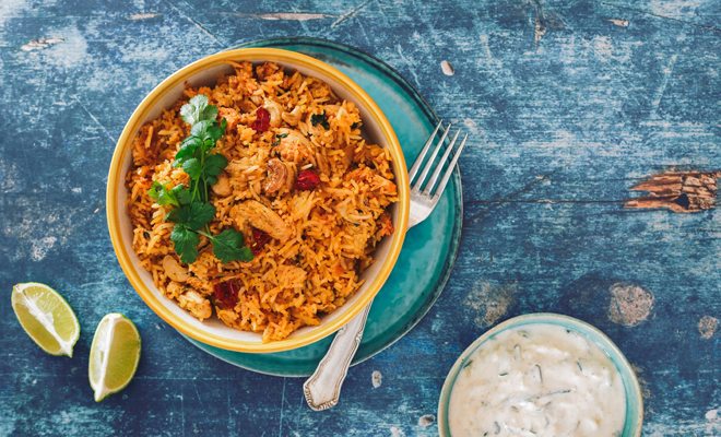 Receta de wok con arroz al curry