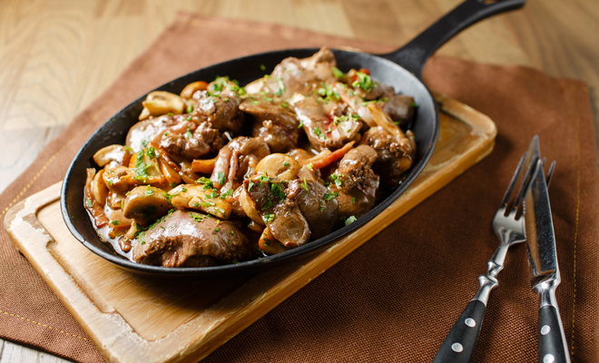 Receta de wok con pollo y setas