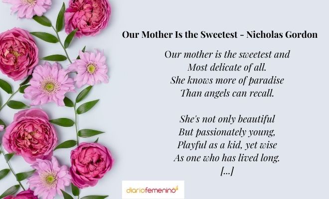Sentido táctil Fonética FALSO Poemas en inglés para el Día de la Madre: versos para dedicar a mamá