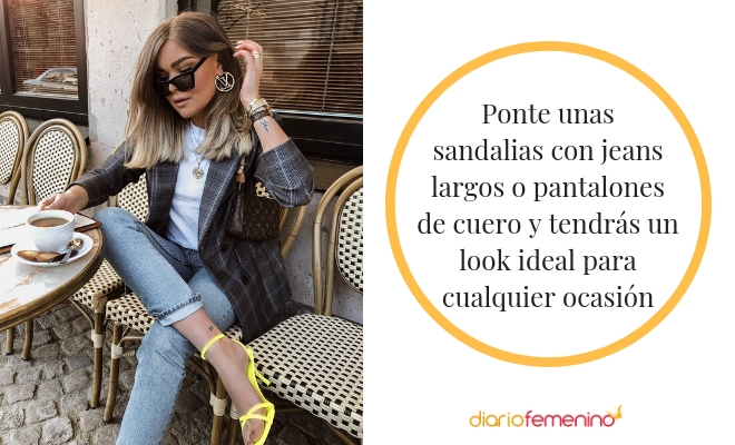 Las sandalias con los pantalones largos quedan fenomenal