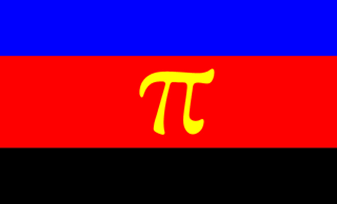 Bandera de poliamor del acrónimo LGBTIQA+