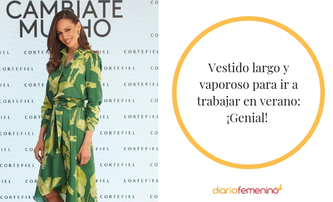 Un vestido largo estilo boho es ideal para ir a la oficina en verano