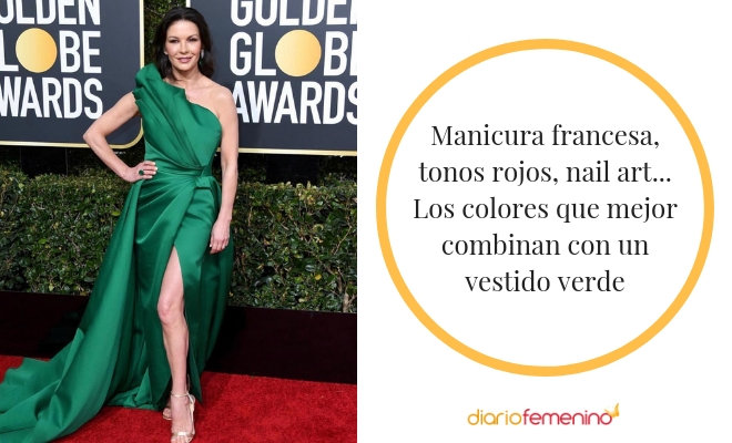 Los colores de uñas que más combinan con un vestido verde