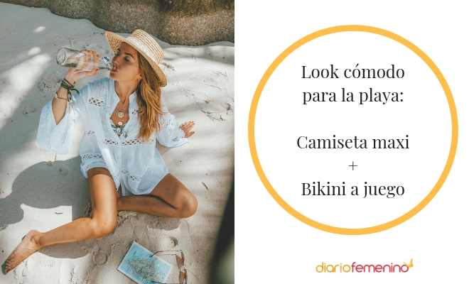 Si eres fan de las camisetas maxi no olvides lucirla también en la playa