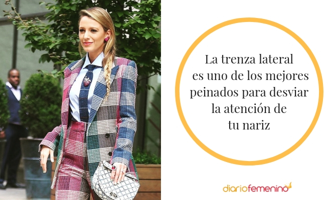 Luce una trenza lateral si deseas disimular tu nariz