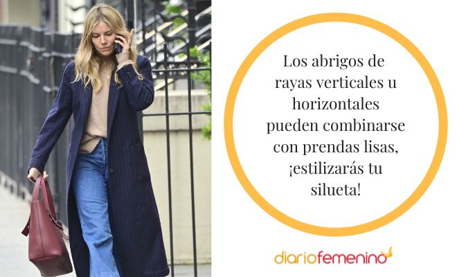 Cómo combinar un abrigo de rayas