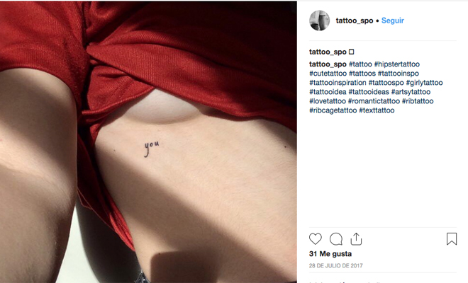 Un tatuaje minimalista pero muy romántico