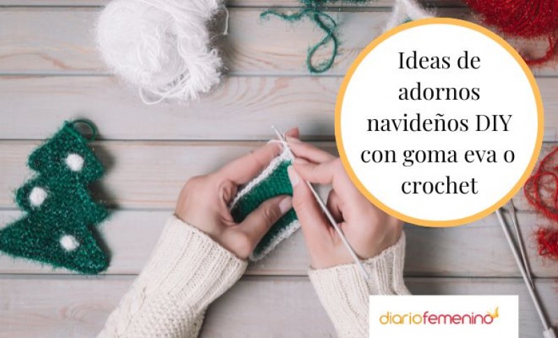 Adornos de Navidad a crochet o con goma eva: manualidades MUY creativas