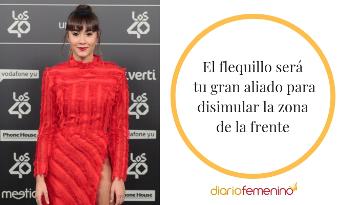 El flequillo es perfecto para disimular una frente ancha