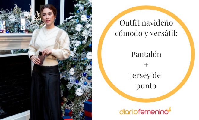 Look para Navidad con pantalón y jersey