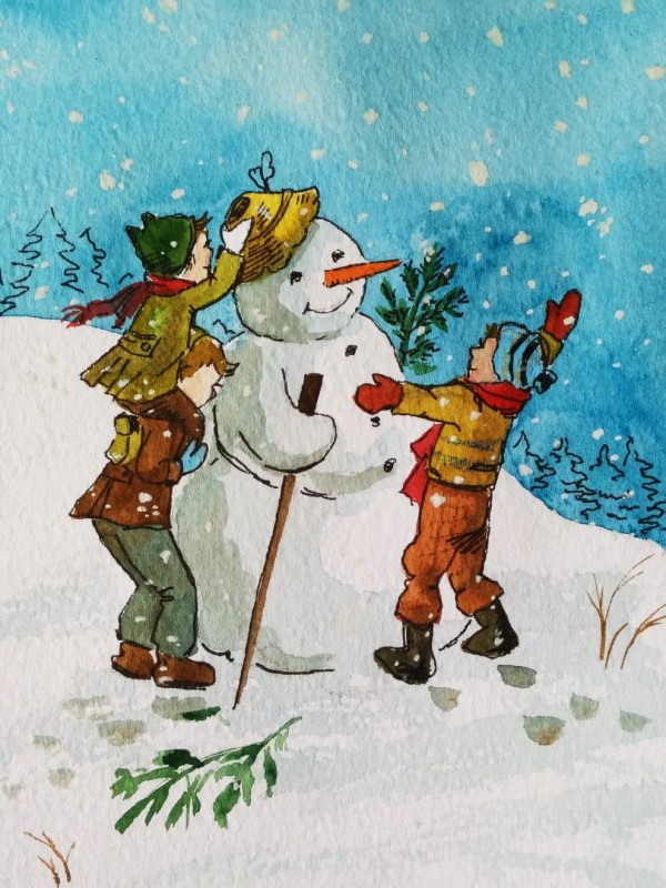 Tarjeta de Navidad vintage muy divertida para imprimir y dedicar