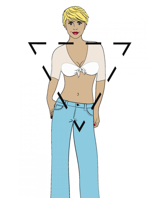 Qué pantalón te favorece más según tu tipo de cuerpo: Triángulo invertido