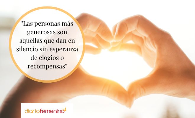 Mensajes que hablan sobre la generosidad