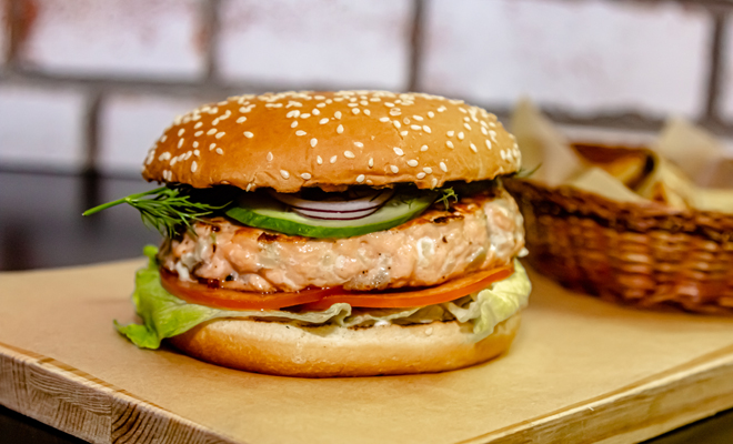 Receta de hamburguesas de salmón para San Valentín