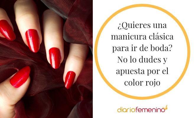 Si eres una mujer clásica, apuesta por las uñas rojas para ir de boda