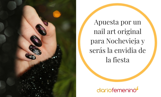 Los diseños de nail art son muy divertidos para lucir en Nochevieja