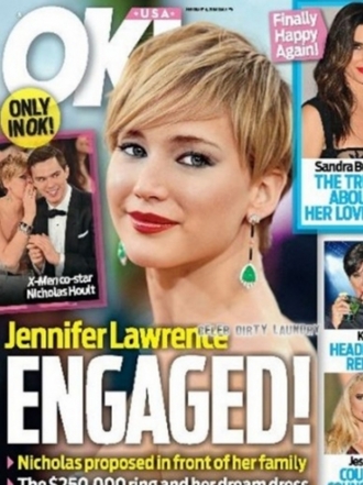 Jennifer Lawrence se casa: su novio, Nicholas Hoult, ni se lo cree