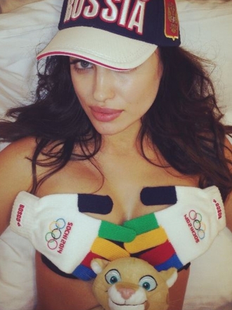 Irina Shayk, la fan más sexy de los Juegos Olímpicos de Invierno de Sochi 2014