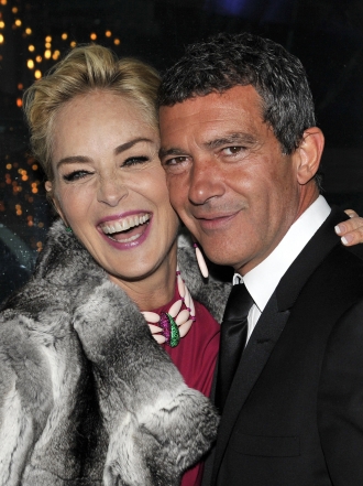 Antonio Banderas y Sharon Stone, de lo más cariñosos en Cannes 2014