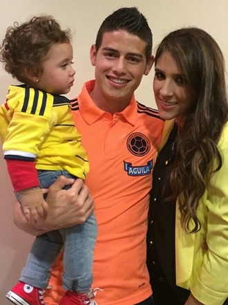 La hija de James Rodríguez y su esposa, Daniela Ospina, su mejor trofeo