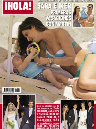Hola publica las fotos de Sara Carbonero y su hijo en la playa