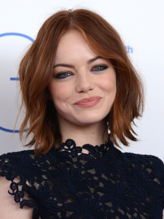 Emma Stone y su peinado long bob