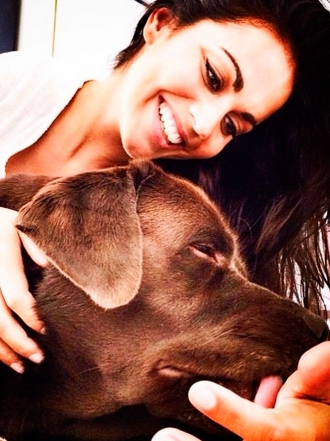 Perros de famosos: Choco, el Labrador de Lara Álvarez