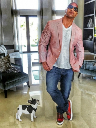 Perros de famosos: Hobbs, el Bulldog Francés de Dwayne Johnson La Roca