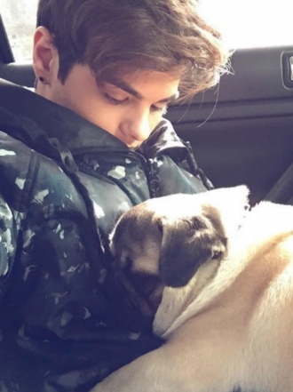 Perros de famosos: Macareno, el pug o carlino de Abraham Mateo