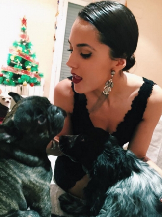 Perros de famosos: Titán, el bulldog y otras mascotas de Michelle Calvó