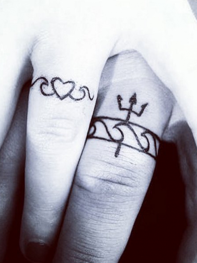 Tatuajes como anillos de matrimonio