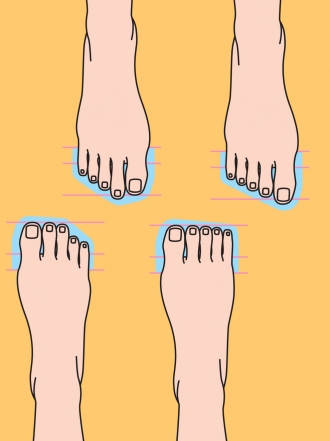 La forma de tus dedos de los pies revela tu verdadera personalidad