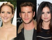 Selena Gomez, Liam Hemsworth y Jennifer Lawrence, en los MTV Movie Awards