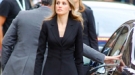 Letizia, muy elegante de luto, en el funeral por las víctimas de Santiago
