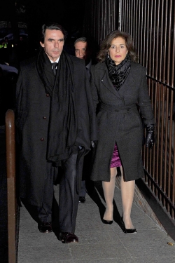 José María Aznar y Ana Botella, en el funeral de Irene Vázquez