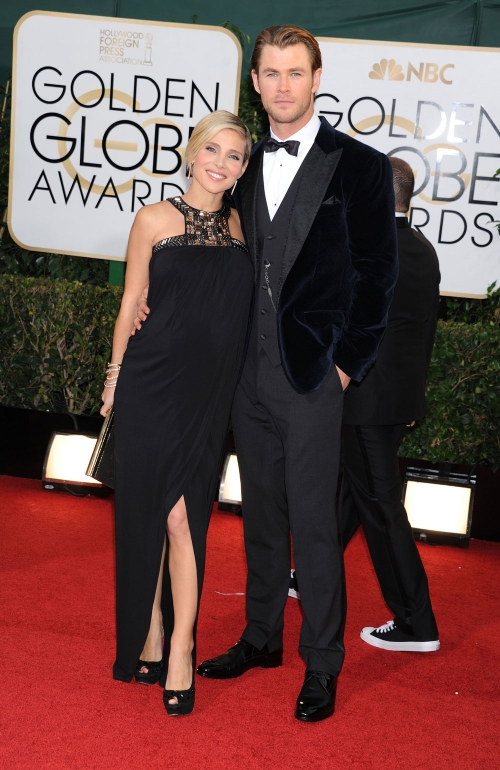 Elsa Pataky, embarazada y con Chris Hemsworth en los Globos de Oro 2014