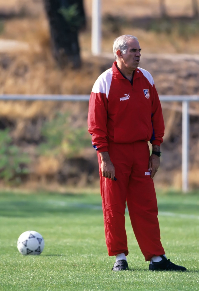 Luis Aragonés, en su etapa como entrenador del Atlético de Madrid