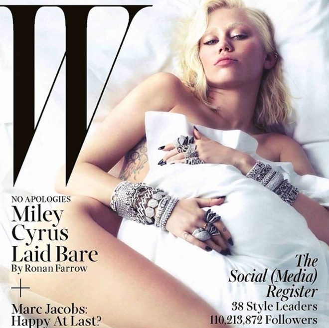 Miley Cyrus estrena look en la portada de W Magazine